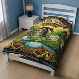 Pennsylvania  Velveteen Plush Blanket Soft Cozy Throw Home Decor Gift Idea